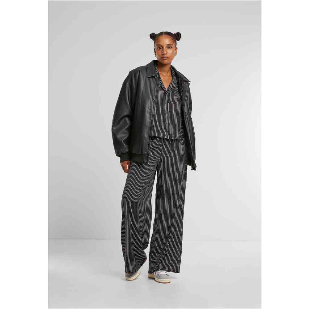 Urban Classics - Viscose Resort Chemisier - Noir/Blanc